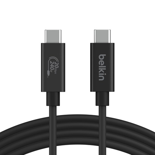 Belkin USB-C Cable USB4 240W 20Gbps High Speed Data Transfer 4K/60Hz Compatibl - 第 1/9 張圖片