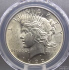 1922 "P" Peace SILVER Dollar $1 PCGS MS63 #167 Uncirculated BU Unc ECC&C, Inc.