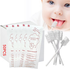 Baby Tongue Cleaner - Disposable Gauze Gum Cleaner Oral Cleaning Stick Dental Ca