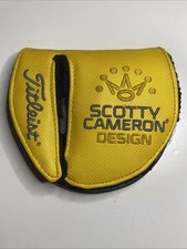 RH Scotty Cameron Phantom Mid Round Mallet Putter Yellow Headcover Cover