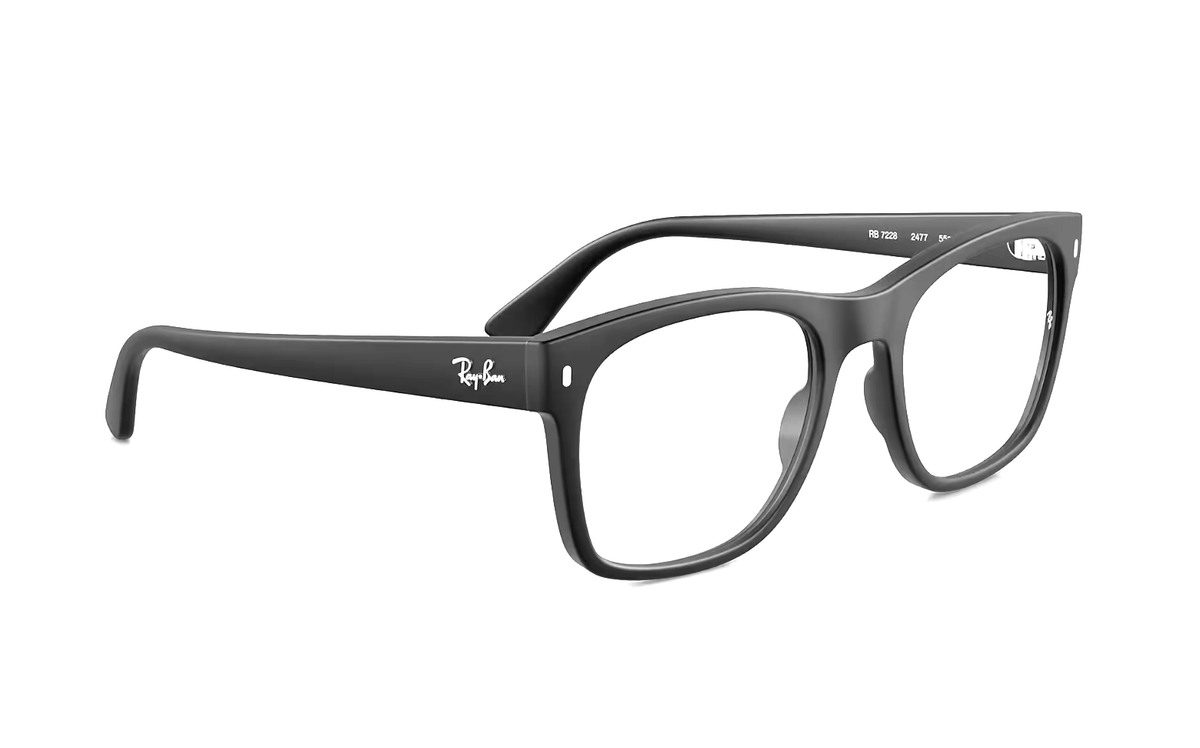 Rb260 レーティング済 145lb Ray-Ban Reading Glasses RB 7228 2477 55-21 145 Large Matte Black