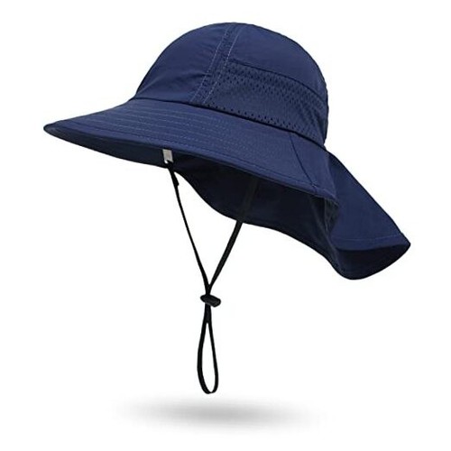 Toddler Kids Girls Boys Sun Hat Summer UPF 50+ Protection Caps 1-3T Navy Blue