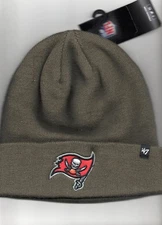 47’ Brand Tampa Bay Buccaneers Graphite Raised Cuff Beanie Hat Men’s