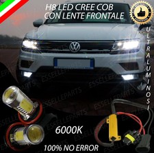 COPPIA LAMPADE FENDINEBBIA H8 LED CREE COB CANBUS VOLKSWAGEN TIGUAN II NO ERROR