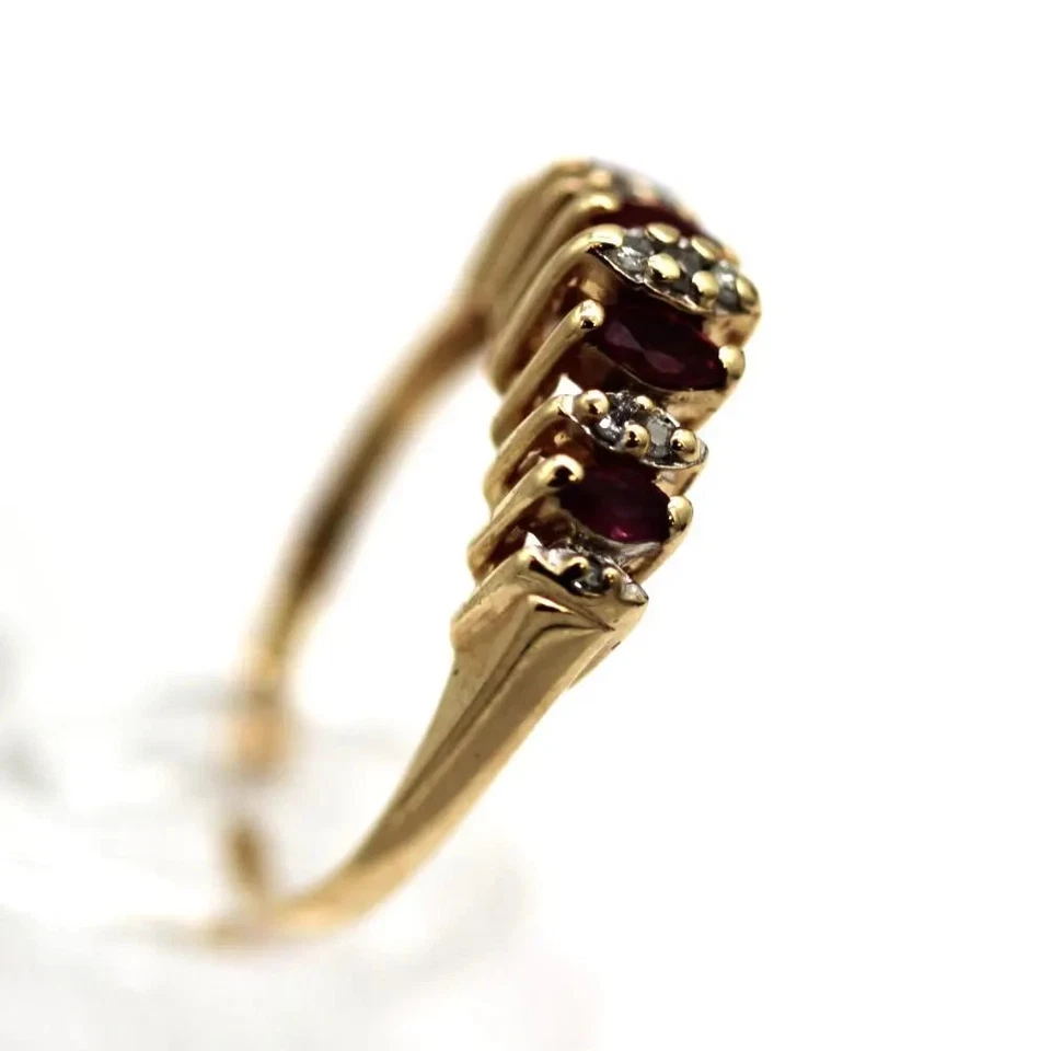 Anillo Oro 14K Topacio Rosa y Diamantes (TALLA 6) Foto 3 de 4