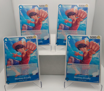 Monkey D. Luffy Playset P-055 x4 PRB02 Reprint One Piece English