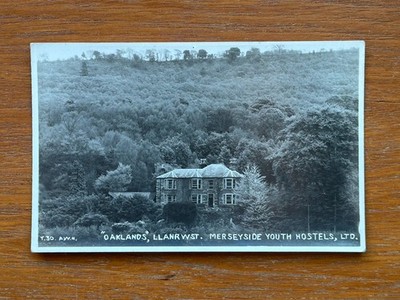 Vintage RPPC Oaklands Jugendherberge Llanrwst Wales Postkarte nicht verschickt um 1960