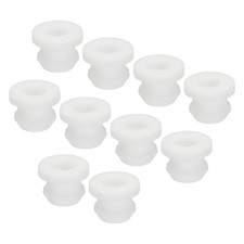 10Pcs Snap Rubber Grommet Plug Mount Dia 8mm ID 5.5mm Seal Anti-Scratch White