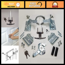 Universal Garage Door Lock Kit - Keyed Handle, Spring Latch, Secure Access