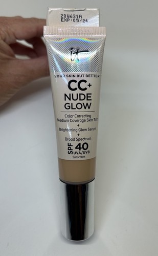 IT COSMETICS CC+ NUDE GLOW SKIN TINT FOUNDATION SPF40 MEDIUM 1.08 EXP 5/24 - Picture 2 of 4