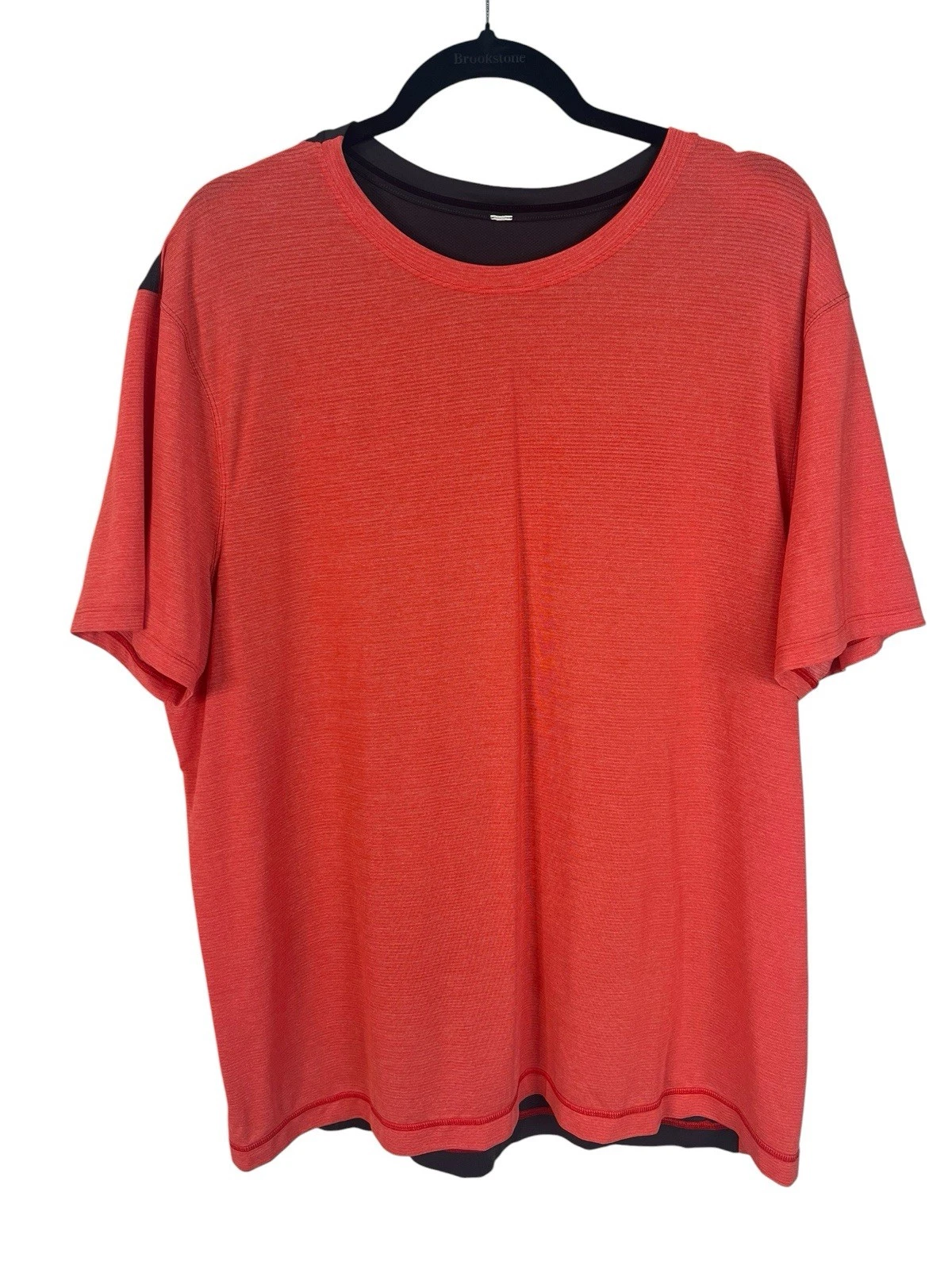 Lululemon Men's Shirt Top Coral Metal Vent Tech Short Sleeve Crewneck Size XL ??
