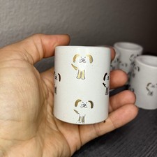 New Ceramic Shot Glass, Dog Print, 1oz. 