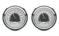 Vhx System Silver Alloy Face White Display Vhx-47c-pu-s 1947-1953 Chevy Pickup
