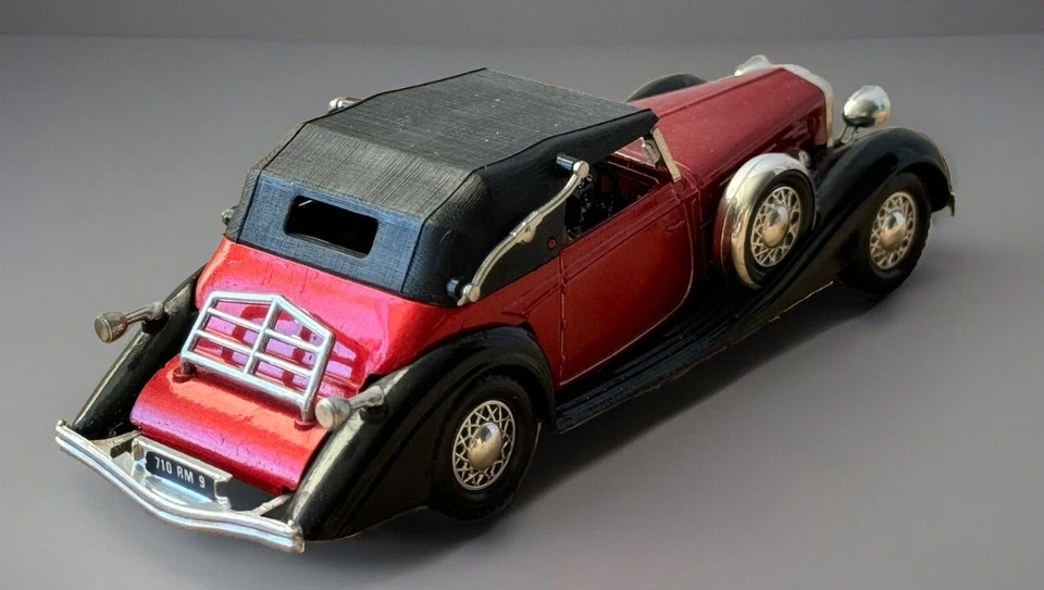 Solido Rare 1:43 1939 Delage D8 120 Cabriolet - Rot/Schwarz  - Bild 2 von 4