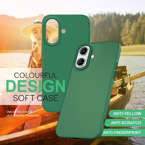 Funda Fina Mate para iPhone 16, Funda Silicona Antideslizante Funda Protectora Cover - Imagen 11 de 36