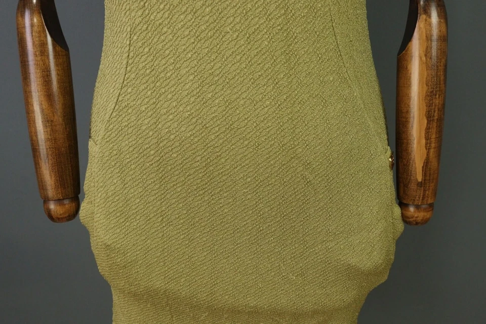 Класс Roberto Cavalli зеленый без рукавов трапециевидный обтяжку платье Sz 8 - Изображение 3 из 4