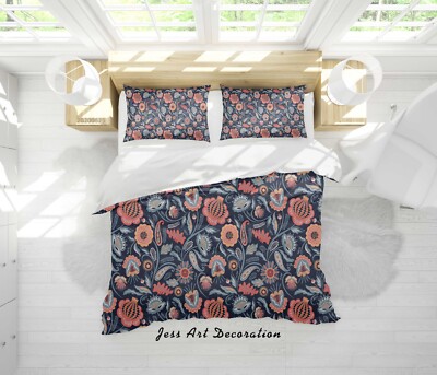 3D Floral Art Pattern Quilt Cover Set Duvet Cover Bedding Pillowcases