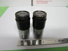 PAIR EYEPIECES 9X MICROSCOPE OPTICS BIN N1-17