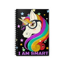 I AM Collection- Spiral Notebook - Ruled Line- I AM Smart Purple 