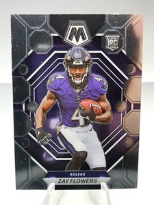 2023 Panini Mosaic Football ZAY FLOWERS Base Rookie Card RC Ravens #380 