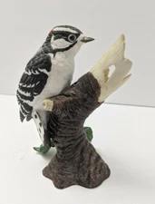 Vintage Lenox  Downy Woodpecker Porcelain Garden Birds Figurine Custom Box 