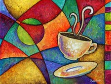 Ceramic Backsplash Tile Mural Coffee Kitchen/Bathroom - Midnight Coffee