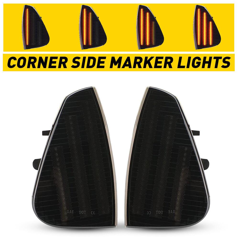 Black Corner Lights Fits 20062010 Dodge Charger Signal Pair