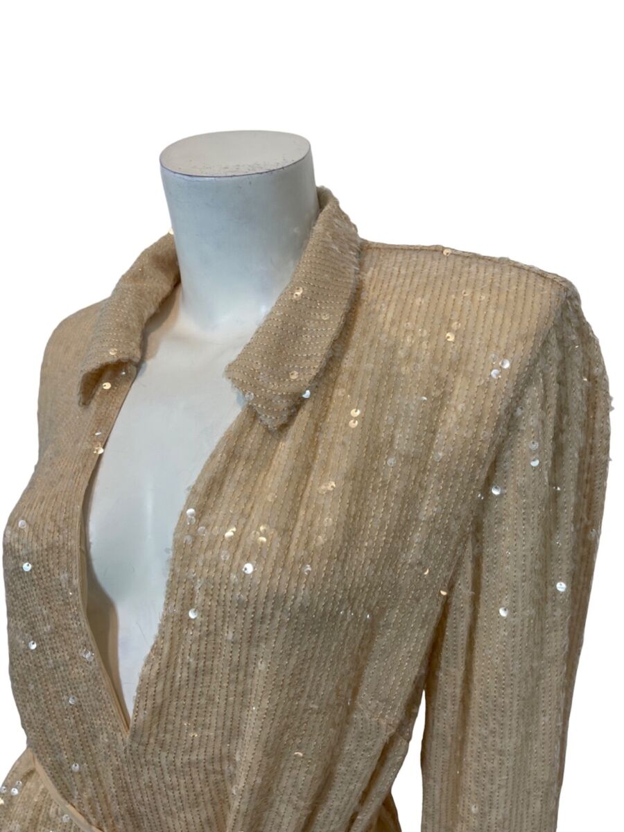 NWT Dries Van Noten Sequin-Embellished Dress in Blush Size NWT Dries Van Noten Sequin-Embellished Dress in Blush Size