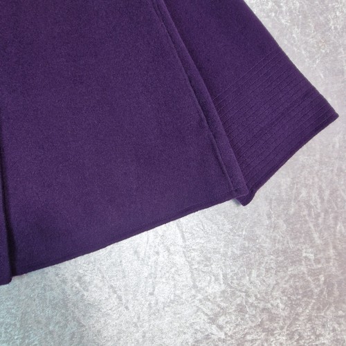 Jaeger Womens Angora Cashmere Wool Pea Coat UK 12 Flared Big Sleeves Purple - Picture 5 of 16