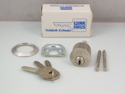 Winkhaus AZ-27 Lock Cylinder Round Cylinder Matte Nickel-Plated 3 Keys