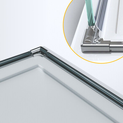 Aluminium Schwallschutz Duschkabine gerade Schwallleiste Schwallprofil Dusche