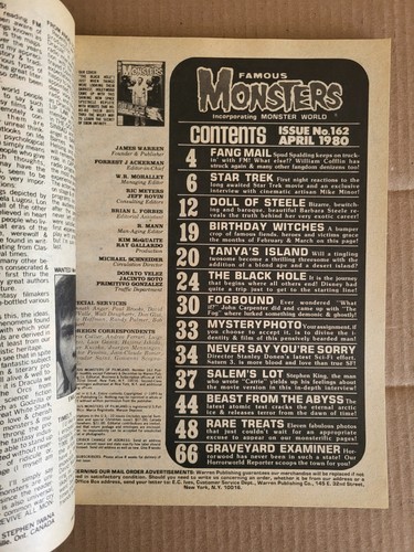 Famous Monsters of Filmland 1958 Warren 164 176 218, U PICK, Excellent Condition - Picture 450 of 742