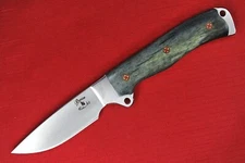 2011 Busse Custom LCABS .15" Convexed Satin INFI, Full Giraffe Bone Handle