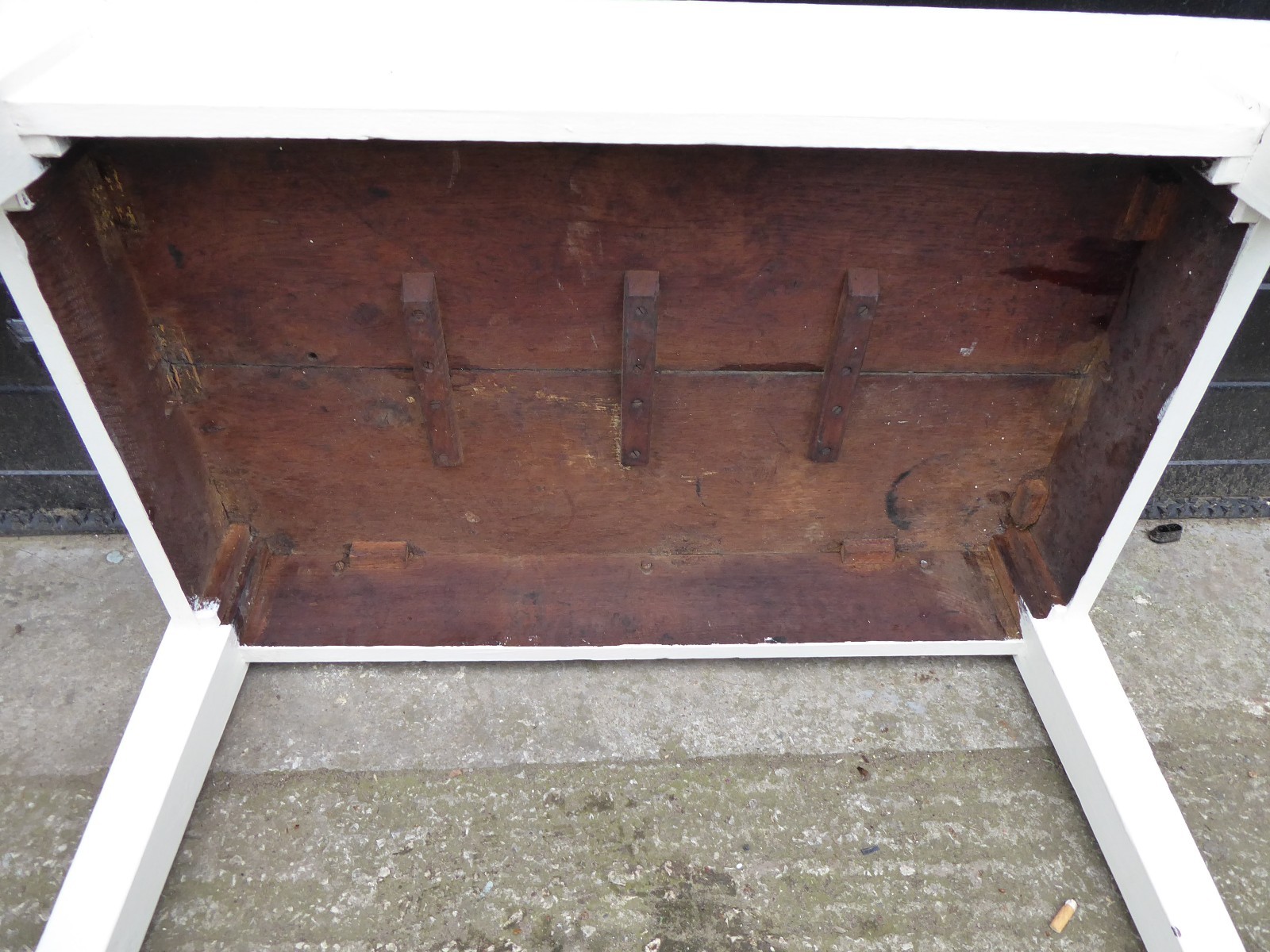 Vintage Antique Painted Wood Farmhouse Kitchen Table eBay