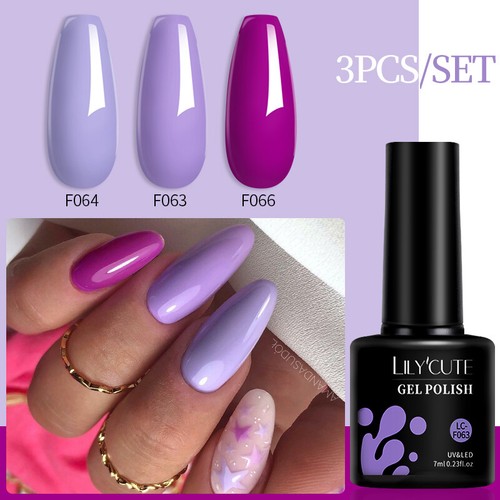 3pcs/set UV Gel Nagellack Set Glitzer Pailletten UV LED Gel Nail Art Gel Polish - Bild 16 von 56
