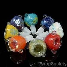 Colored Frit Slide Bowl 14mm Water Pipe Hookah Head Piece Thick Slide Bowl