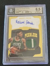 2018-19 PANINI DOMINION ROBERT PARISH PEERLESS JERSEY AUTO #11 BGS 8.5 #ed 3/10