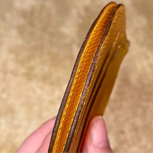 Hermes Fruit Coin Case Banana 035114Ca Couchevel Yellow Purse O Engraved - Picture 6 of 8