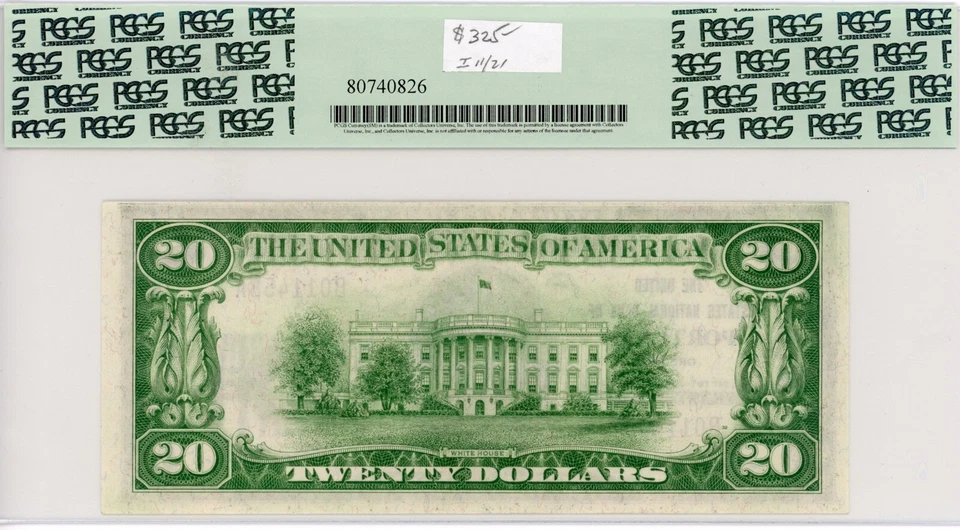 1929 type 1 Portland, OREGON. U.S. NB CH#4514 $20 note PCGS 63PPQ - Image 2 of 2