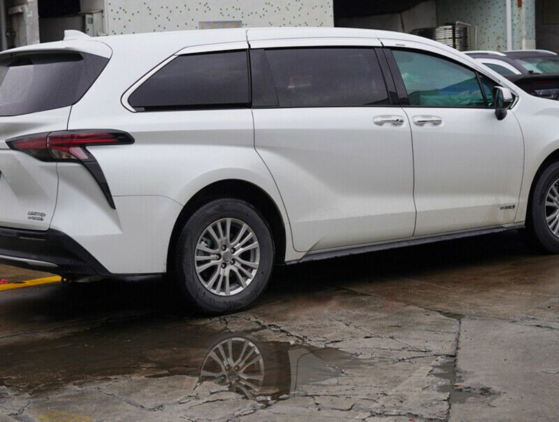 For Toyota Sienna 202122 ABS Chrome Window Visor Vent Shades Sun Rain