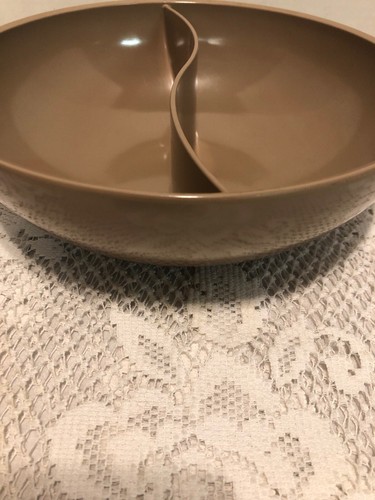 BOONTON WARE DIVIDED SERVING BOWL DISH MID CENTURY VINTAGE MELMAC MELAMINE - Picture 4 of 5
