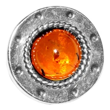 2.54g Authentic Baltic Amber 925 Sterling Silver Pendant Jewelry N-A695