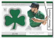 2015 Panini National Treasures St. Patrick's Day Jersey Blake Swihart Rookie /49