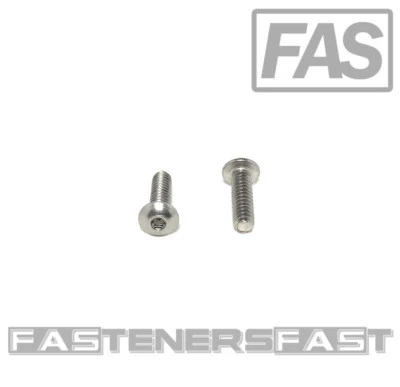 FAS (100) 6-32x1/2 Button Head Socket Cap Screw Stainless Steel Allen (100 PCS)