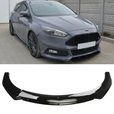 For Ford Focus Glossy Black Front Bumper Lower Lip Spoiler Splitter Body Kit