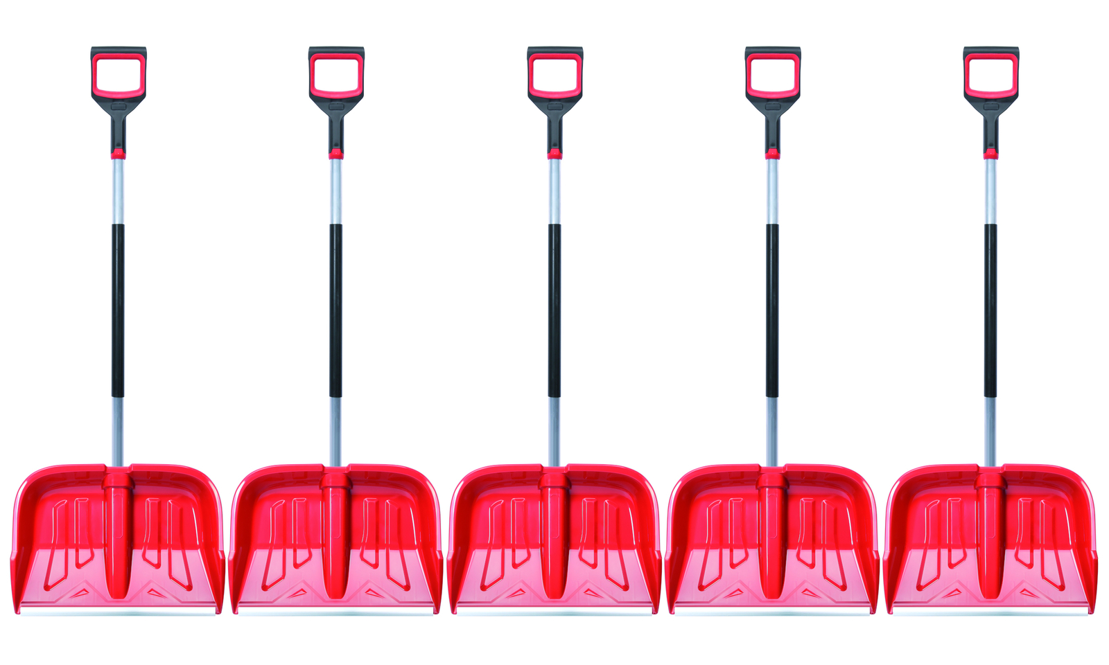 5 x spazzaneve spazzaneve Alutube 50 cm rosso spesso pale