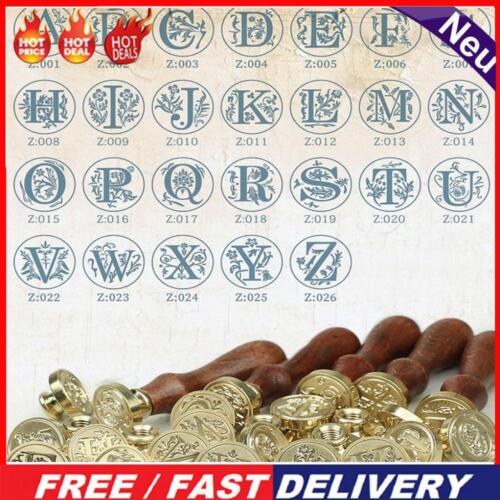 Sealing Wax Classic Initial Wax Seal Stamp Alphabet Letter - Photo 1 sur 47