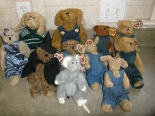 Lot of 11 TY Attic Treasures Bears Mouse Dogs Halloween Some jointed-Henry, Esme