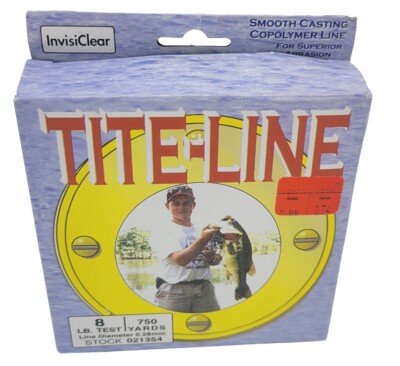 FISHING LINE TITE-LINE 8 LB TEST 750 YARDS BRAND NEW IN BOX TROUT BASS CRAPPIE