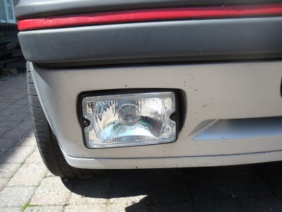 PEUGEOT 205 GTI PAAR NEUE RAHMEN PULVERBESCHICHTET GLANZ x2 4 Fahrscheinwerfer Lampen